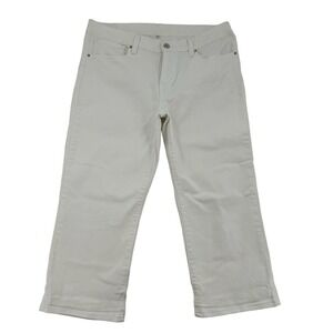 Levis 311 Shaping Capri Jeans Womens 31 White Cropped Denim Jeans Summer Time